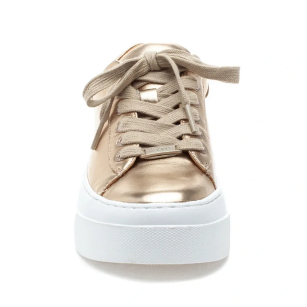 NWT J/SLIDES AMANDA Gold Leather - Picture 5 of 15